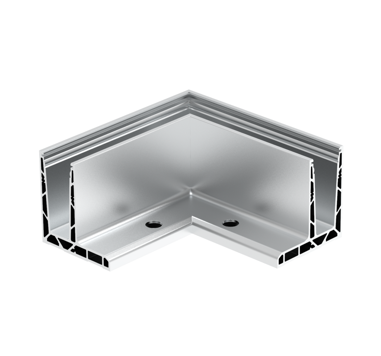 Profil balustrady szklanej Al AL/ELOX/Satin