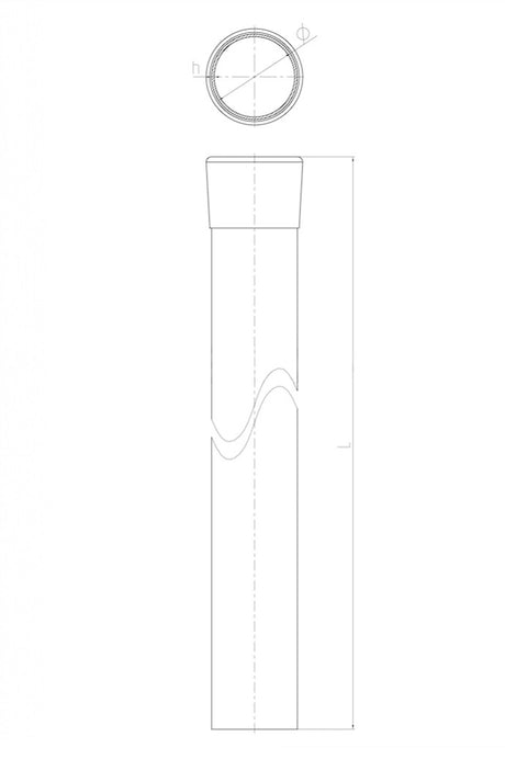 Słupek ocynkowany D38mm z zaślepką PVC, 1500mm - Zielony RAL 6005