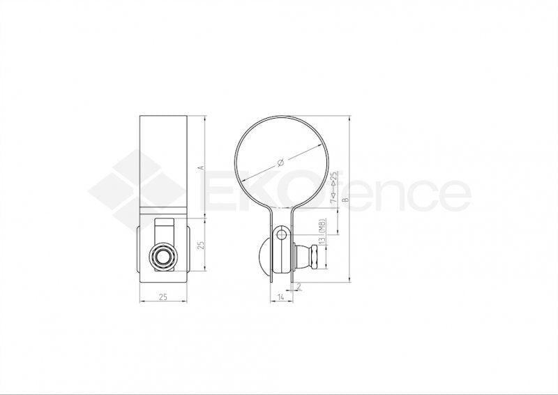 Końcówka obejmy na słupek ZnPVC D48mm zielona