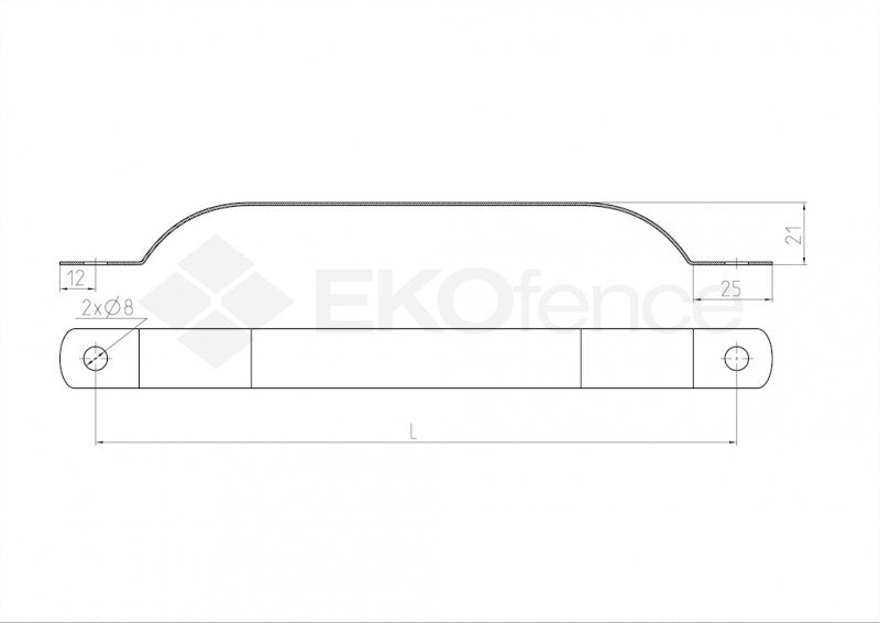 Pas słupka ZnPVC D48mm zielony