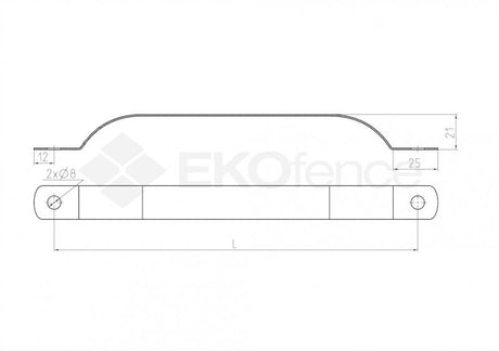 Pas słupka ZnPVC D48mm zielony