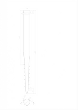 Fundament śrubowy 68x1,5x800mm, 3xM8