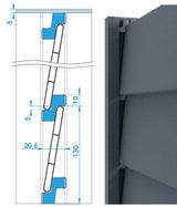 Aluminiowa lamela ogrodzeniowa 8x120x1800mm