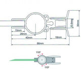 Zawias do drzwi szklanych parawanowy +/- 110° L2.1